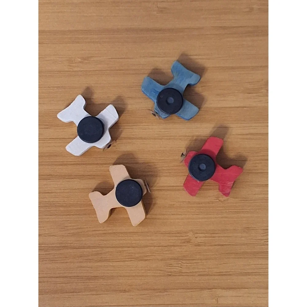 Vintage Knobler Airplane Fridge Magnets - Made In Japan Lot Of 4 GVC